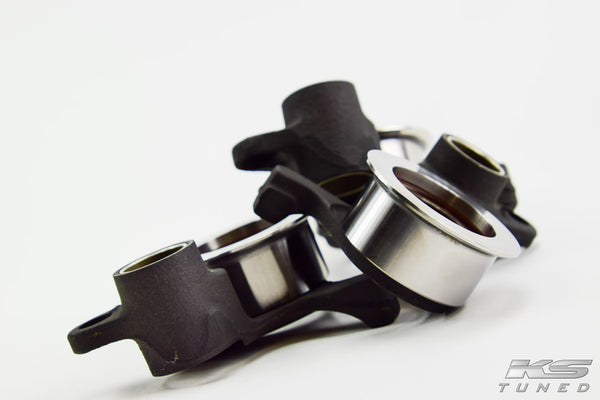 H22 Tensioner Pulley with Walk Blocker Installed