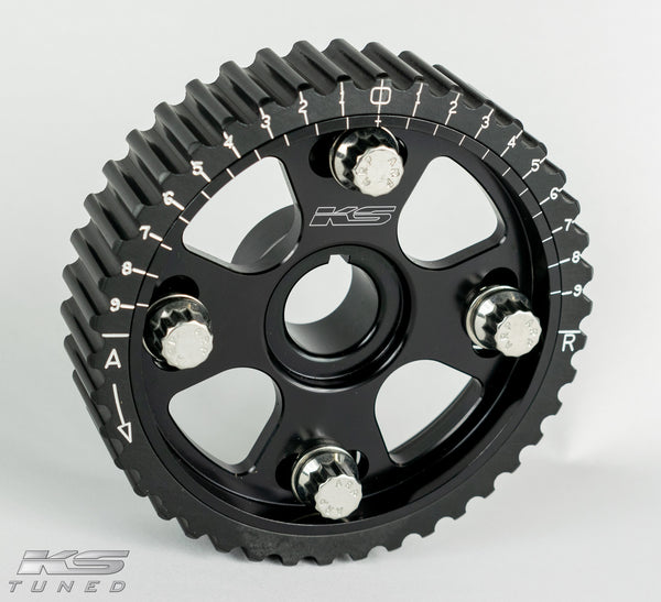 KS Tuned H22/F20B/H23 VTEC Cam Gears, Signature Black Anodized Finish