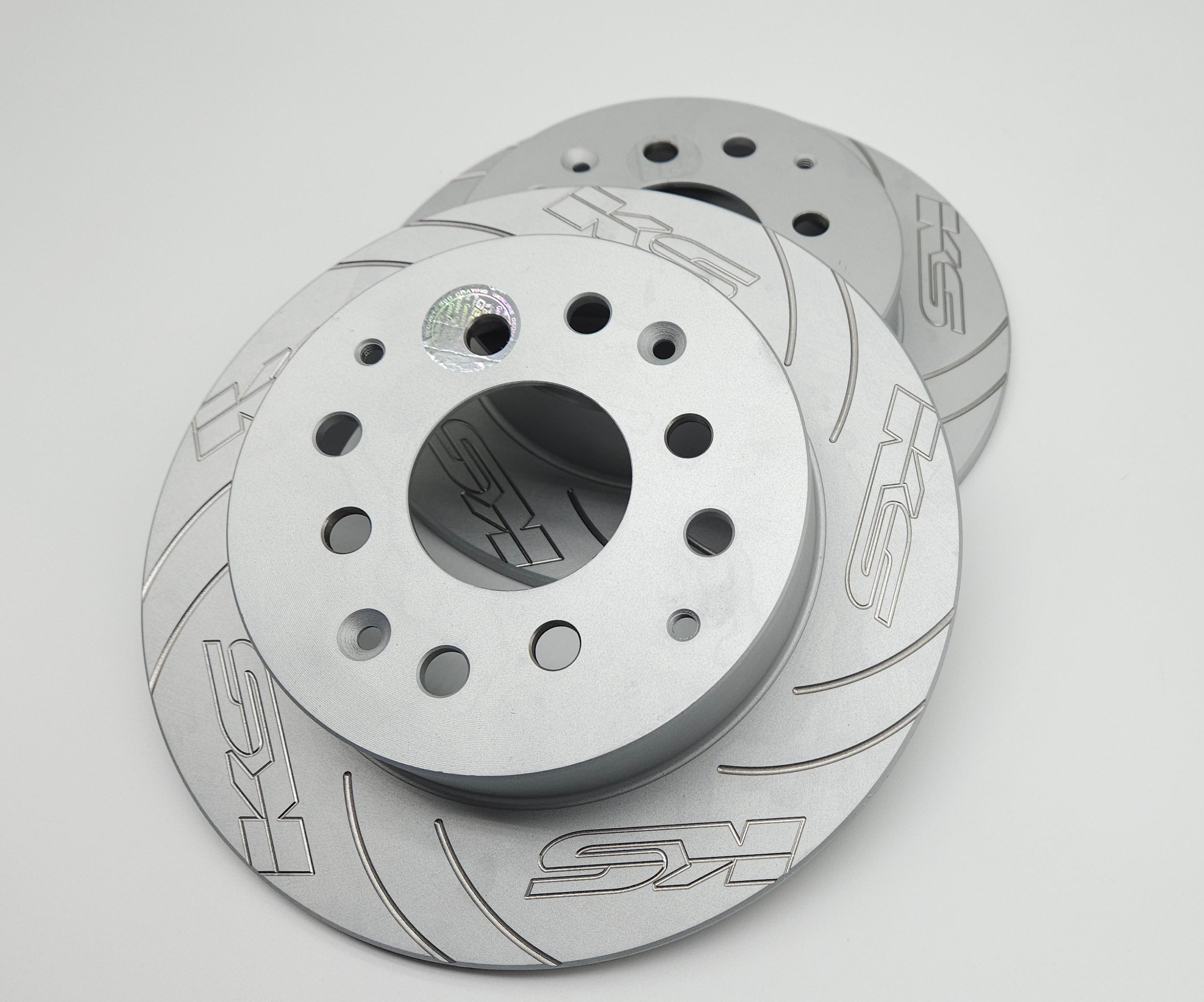 KS tuned Replacement Front 4 Lug Slotted Rotor Set for Front Drag
