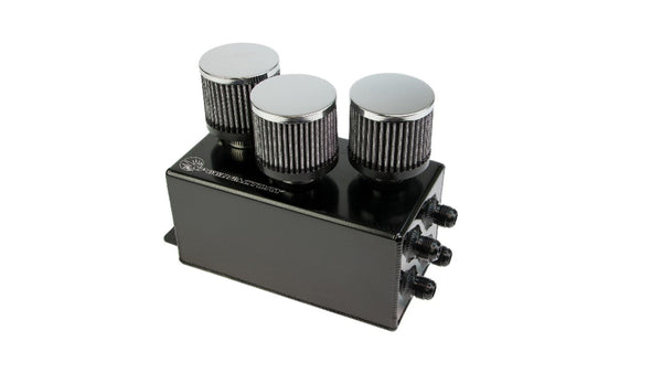 SpeedFactory Racing 3-Filter Oil Catch Can - Black Edition